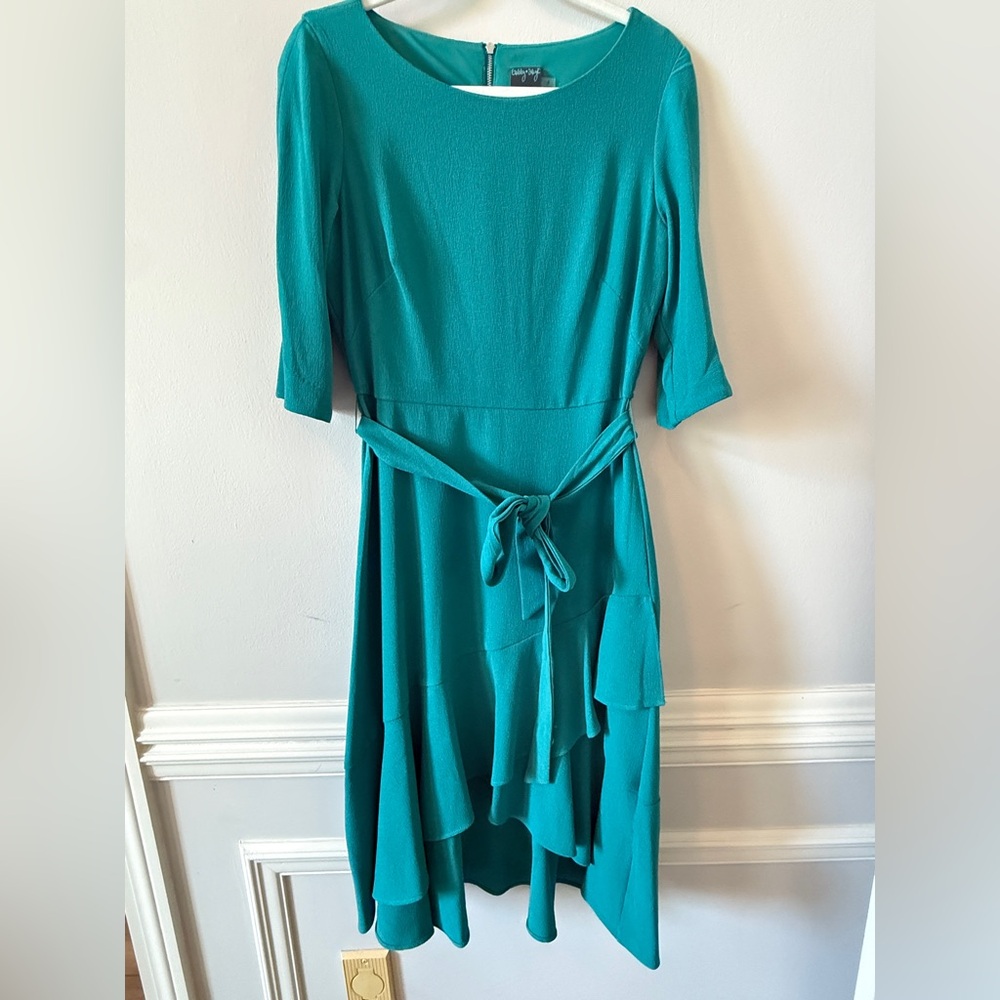 Gabby Skye Teal High Low Dress
